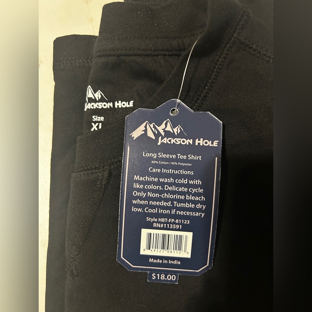 Moosejaw Men's Black Long Sleeve Tee - Picture 2 of 2